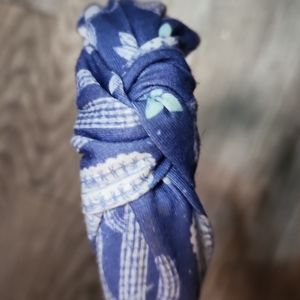 Blue cactus headband